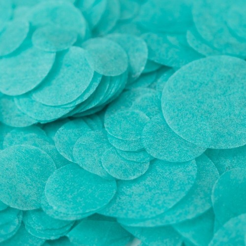 Confeti de boda biodegradable | turquesa | papel de tela circular | bolsa de 20 g - Imagen 3 de 13