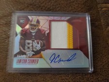 2015 CERTIFIED FRESHMAN FABRIC MIRROR RED JAMISON CROWDER AUTOGRAPH RC #/299 