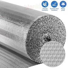 5M-25 M Double Aluminum Foil Air Bubble Wrap Roll Thermal Insulation Wall Roof #
