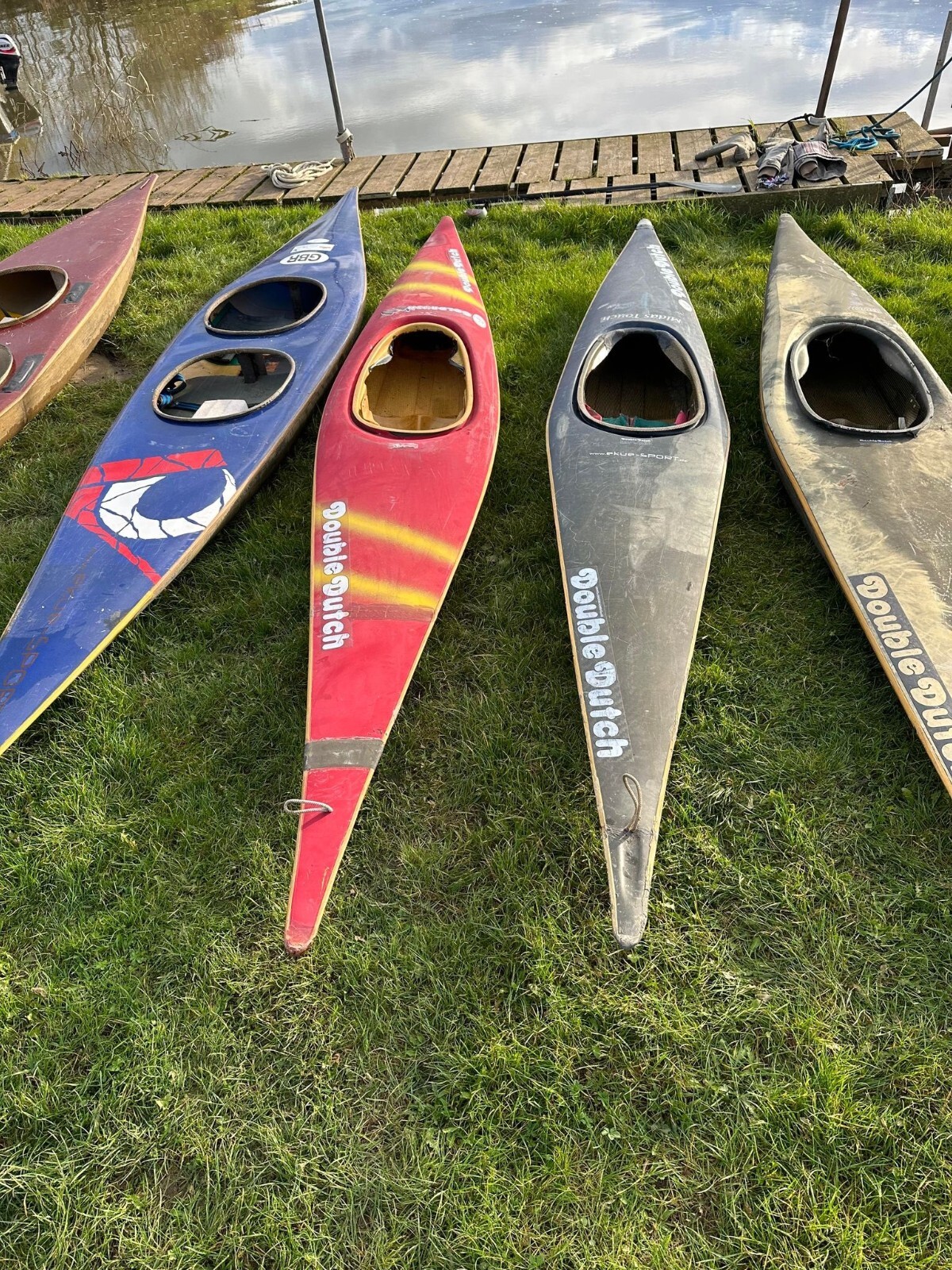 9 used kayaks for sale ( 8 x Double Dutch Kayaks & 1 x Corsica kayak