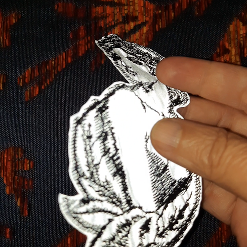 Greek girl iron on reflective embroidered patch - Video 1 of 1