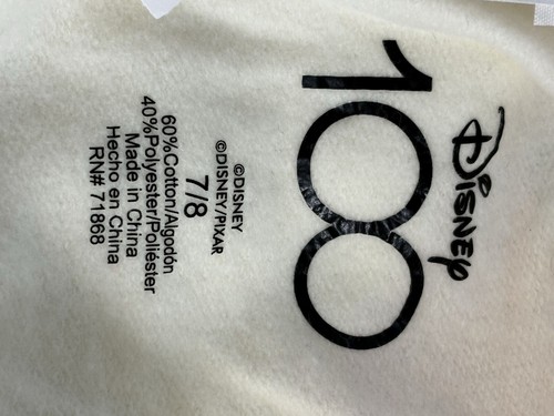 Disney 100 Years Sweatpant Joggers Girl 8 Off White Minnie Pooh Stitch Princess - Picture 2 of 11