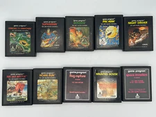 Vintage Lot of 10 Atari Game Program Cartridges