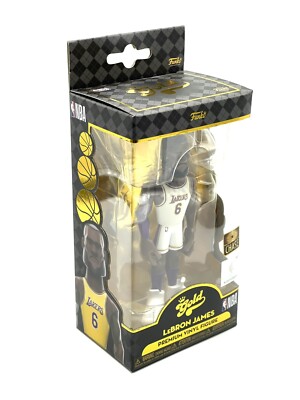 Funko Gold NBA Lakers LeBron James White Jersey CHASE Premium 5