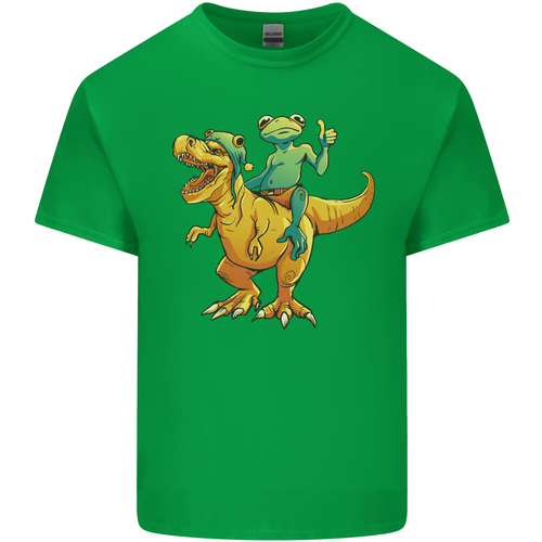Camiseta de algodón para hombre T-Rex and a Frog Dinosaur - Imagen 8 de 21