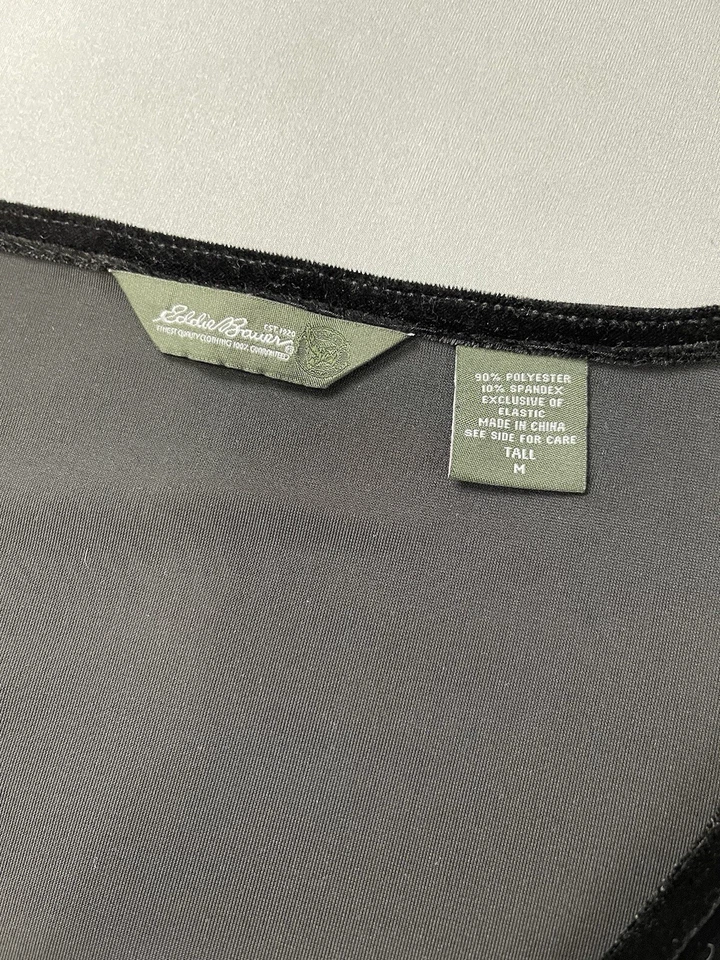 Eddie Bauer женщин платье M высокий черный готический бархат со сборками надежном праздник коктейль - Изображение 4 из 4