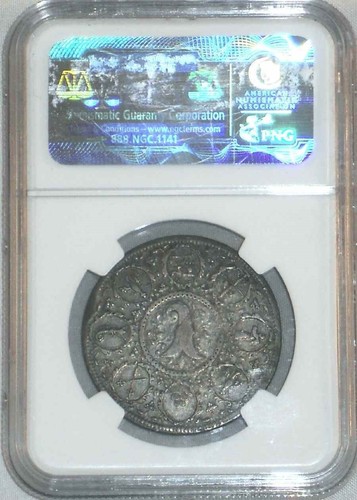 Rare Silver Coin Ca. 1650 Switzerland Half Thaler Basel City View KM-123 NGC VF - Picture 4 of 4