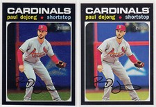 Paul DeJong Cardinals 2020 Topps Heritage Black Chrome 667/999 & High #476 Base