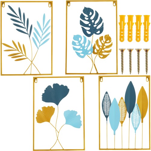 Golden Wall Art Wall Decor Metal Leaf Stable Wall Decor for Living Room eldYk - Picture 9 of 11