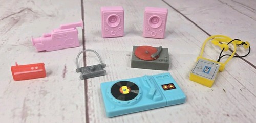 Fashion Doll Accessories Lot of 8 Barbie Radio, Speakers, Camcorder, Walkman - Picture 1 of 10