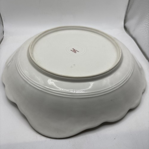Theodore Haviland Limoges France Bowl Pink &Blue Flowers Gold Trim 10 3/4 by 9.5 - Picture 7 of 7