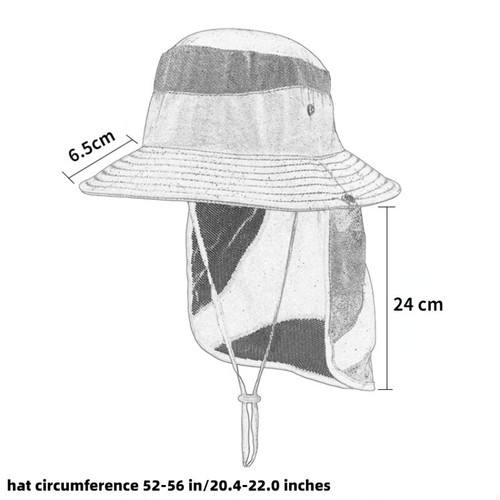 Kids Girls Boys Sun Hat with Neck Flap Beach Wide Brim hat Safari Hiking hat - Picture 2 of 13