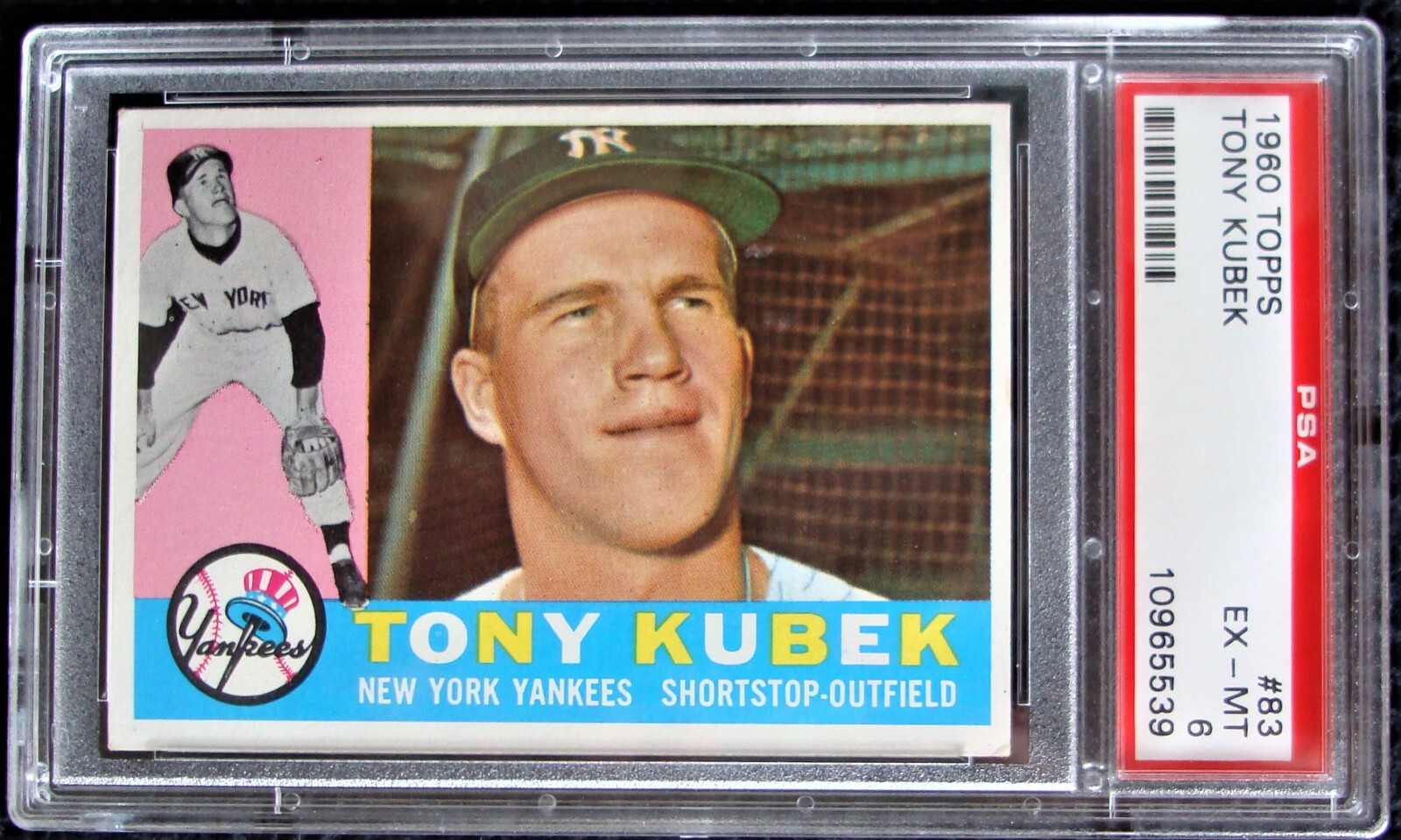 1960 Topps - Tony Kubek - Card #83 - PSA 6