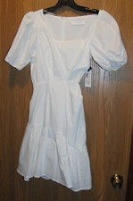 ASTR The Label White Side Cut-Out Cotton Mini Mayfair Dress SIZE Small NEW