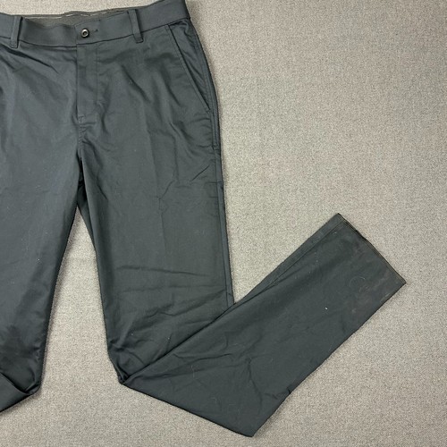 Nike Golf Pants Mens Size 32x35 Medium Black Dri-FIT UV Standard Fit Chino NWT - Picture 2 of 13