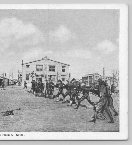 Little Rock AR Bayonet Practice at Camp Pike Arkansas Postcard US Army Training - Picture 4 of 4