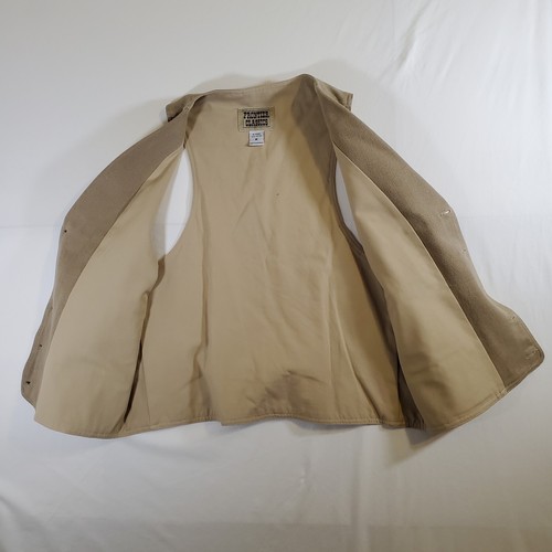 Frontier Classics Khaki Brown Cotton Canvas - M Western Cowboy Button Vest Top - Picture 8 of 10