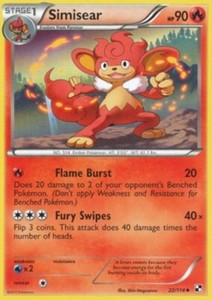 Pokemon - Simisear - 22/114 - Uncommon - Black and White - NM