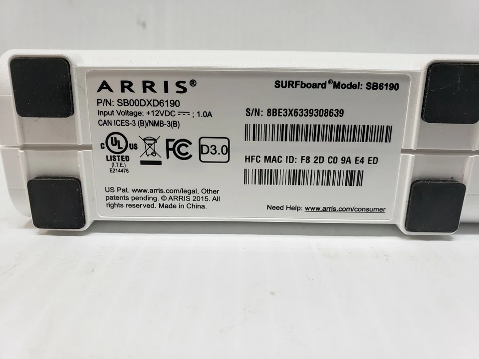 new open box Arris Surfboard Model SB6190 MODEM PRE-OWNED (FC18-2-K) - Image 4 of 4