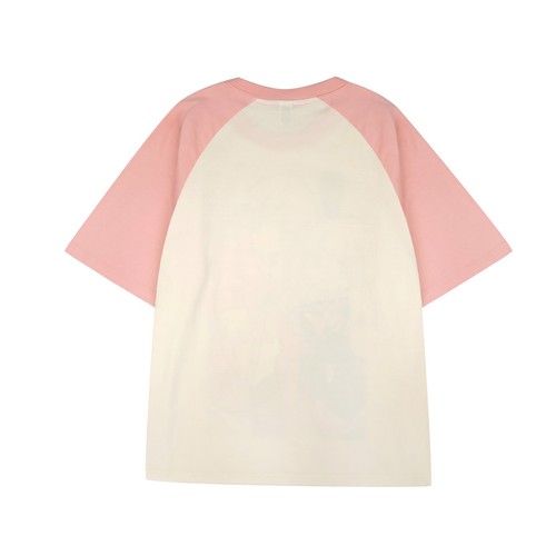 Anime Print Oversized T-Shirt for Girls Short Sleeve Raglan Tee Japanese Cartoon - Picture 7 of 7