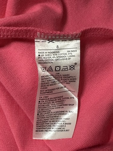 Janie & Jack Crochet Trim Ponte Pink Dress Girls 8 Spring Summer Sleeveless - Picture 6 of 6