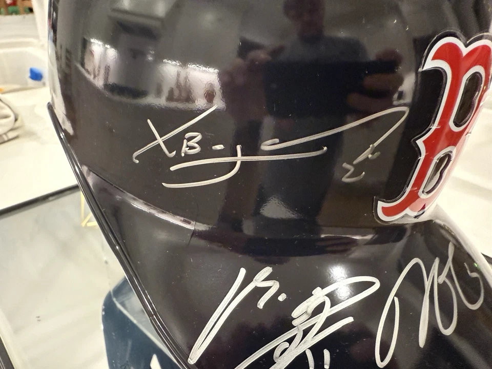 Boston Red Sox Auto Batting Helmet - Mookie, Devers, Dustin, Bogaerts, and AB - Image 4 of 4