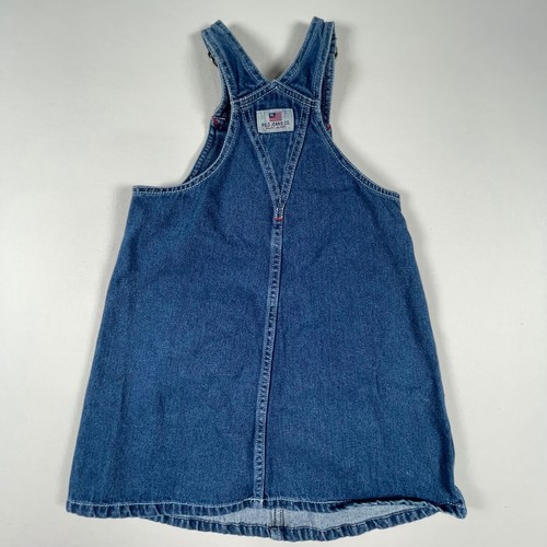 Polo Ralph Lauren Denim Dress American Flag Overalls Kids Size 4 - Picture 7 of 8