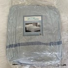 NEW-BellaRusso Grayish Blue Comforter with Satin Trim Sz Full/Queen 88” x 88”