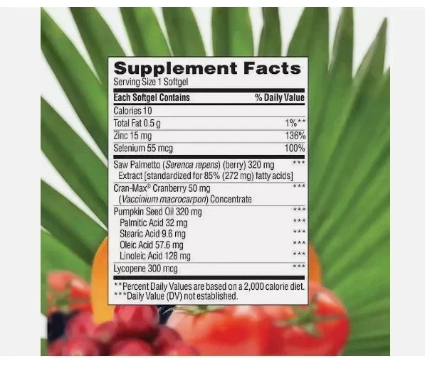 Trunature PROSTATE PLUS HEALTH COMPLEX - Pack of 2 Saw Palmetto with Zinc - Image 3 of 4