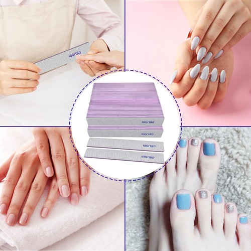 Nail Files (50 Pack), 100/180 Grit Emery Boards Nail File for Natural Nails a... - Picture 6 of 7