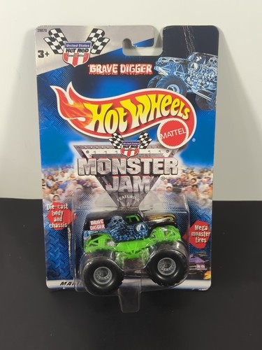 Hot Wheels Monster Jam GRAVE DIGGER 2000 Die-cast 1/64 Scale 28070 (Long Card) - Picture 2 of 14