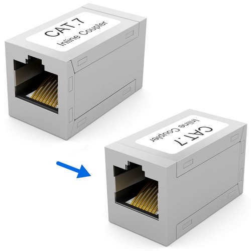 2x CAT 7 Netzwerk RJ45 Verbinder für Patchkabel LAN Netzwerkkabel Kupplung DSL - Bild 4 von 11