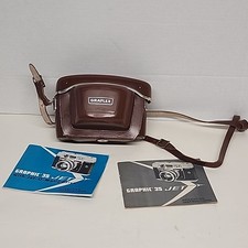 Graflex Graphic 35 Jet 35mm Film Camera RARE 50mm f/2.0 Lens  Case  Manual