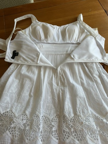City Triangles Girls Sz 7 100% Cotton White Embroidered Lace Fancy Dress Fairy - Picture 9 of 16