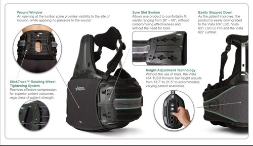 Aspen Vista 464 TLSO Back Brace - Open Box New - Picture 4 of 11