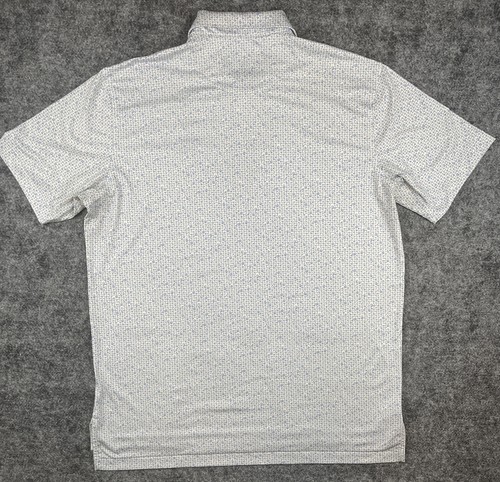 Peter Millar Summer Comfort Polo Men Large White Cocktails Martini Bay Hill - Picture 5 of 8
