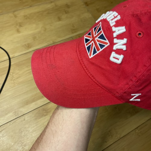 Zephyr Z England Arch Spell English Flag Red Strapback Dad Cap Hat Cotton Retro - Picture 4 of 19
