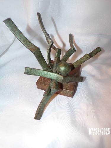 Vintage Marilyn Kuksht Patinated Steel Metal Abstract Signed Sculpture - Picture 4 of 10