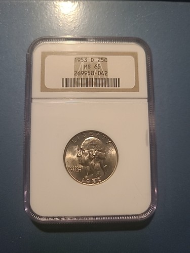 1953 D 25C MS65 NGC  - Picture 1 of 9