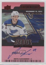 2022-23 Credentials Debut Ticket Access Red 9/99 Nikita Alexandrov Auto 0t2