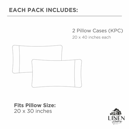 100% Cotton Percale Pillowcases King Size, Dark Blue, 2 Pieces of Pillow Case... - Picture 5 of 7