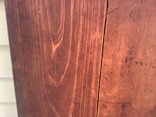 Großes antikes frühes primitives Holz Schneiden Brotbrett verbundene Enden 24" Patina E - Bild 7 von 17