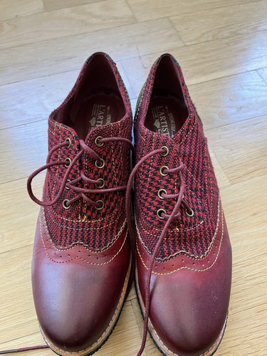 L'Artiste Spring Step Muggiasti Shoes 42 10.5 Oxford Dress Shoes 10 1/2 Red - Picture 3 of 10