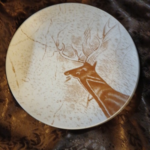 Vintage Shafford "Primitive Collection" Deer Plate 1979 - Picture 3 of 11