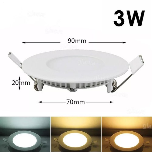 Panel LED Foco empotrable 230V Spots Lámpara empotrable plana Redonda/esquina Lámpara de techo - Imagen 13 de 19