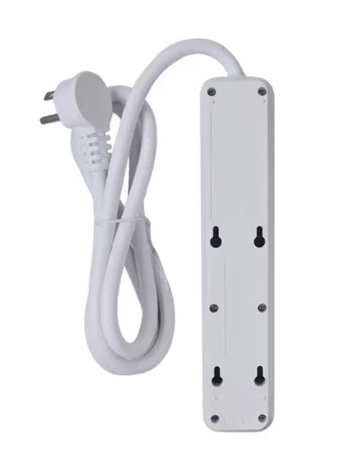 4 ft. 6-Outlet Power Strip with 45 Degree Flat Angle Plug, White (2-Pack) - Picture 3 of 5