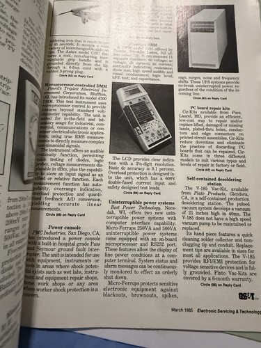 Electronic Servicing & Technology Magazine July 1985 TVRO Receiver Specification - Picture 5 of 13