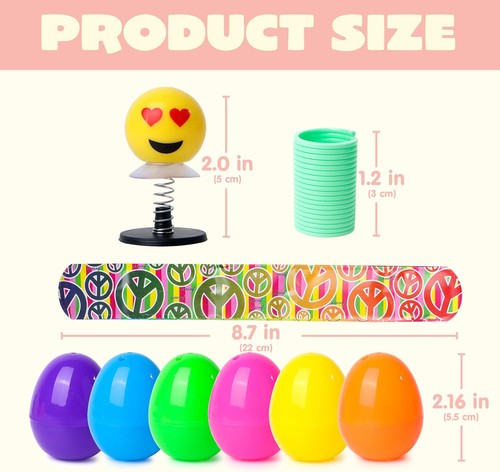 JOYIN 144 PCS Prefilled Easter Eggs with Assorted Toys for Egg White - Picture 5 of 8