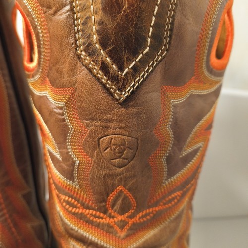 Ariat Wildstock Western Hombres Botas Talla 10.5 EE Cuero Botas de Vaquero Puntera Cuadrada  - Imagen 7 de 20