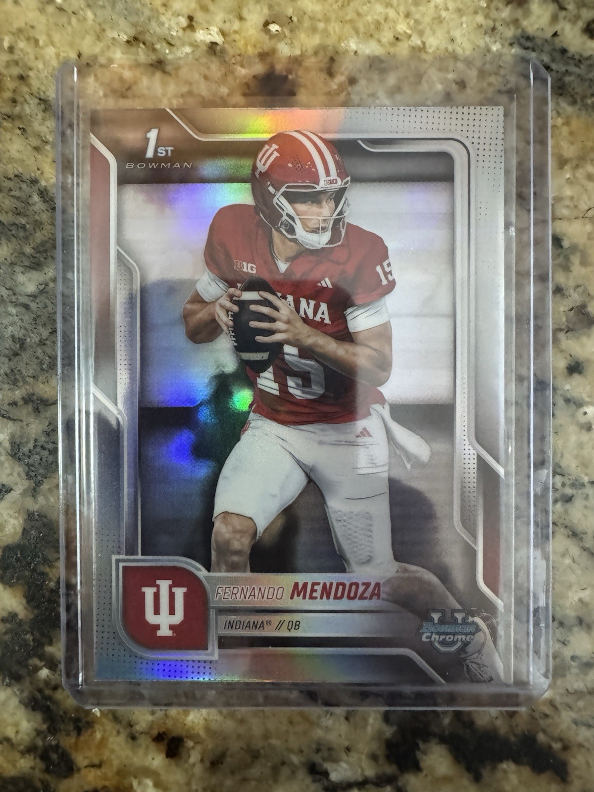 2025 Bowman University Chrome - Fernando Mendoza 1st Refractor #109 Indiana